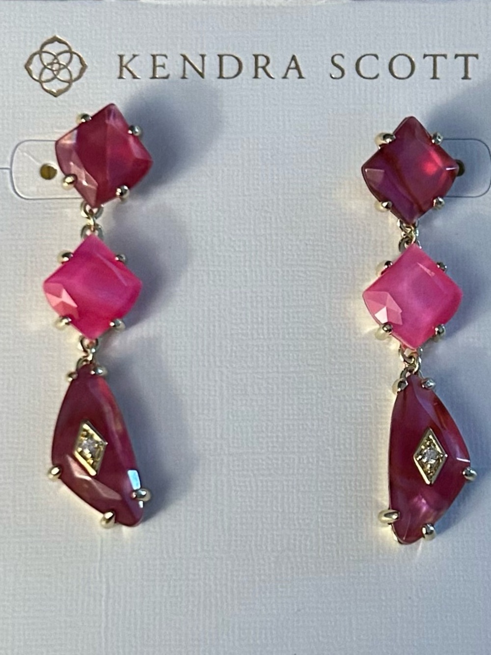 Kendra Scott Bianca Gold Linear Earrings - Picture 11 of 11